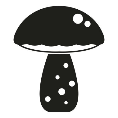 Mantar simgesi basit vektör. Yemek proteini. Vitamin sağlığı