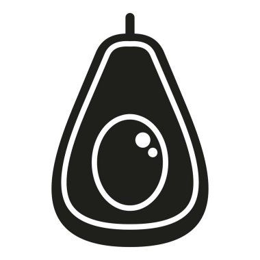 Avokado simgesi basit vektör. Yemek proteini. Sağlıklı