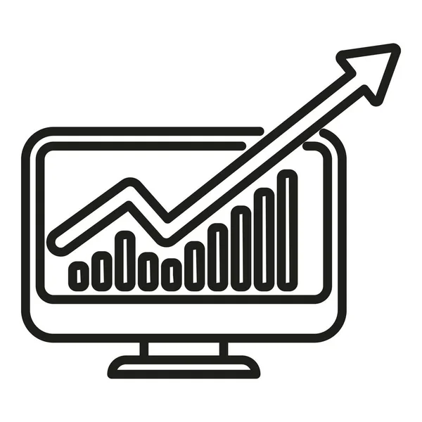 Report Icon Outline Vector Computer Data Finance File — Stock Vector