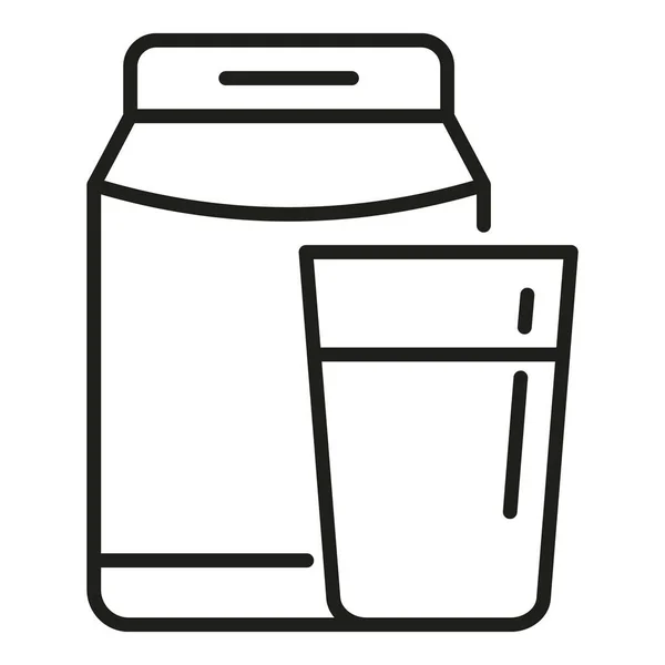 Juice Dryck Ikon Kontur Vektor Matlunch Kid Behållare — Stock vektor