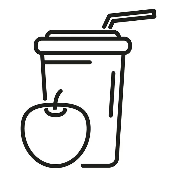 Zum Trinken Icon Outline Vektor Futterbox Kinderernährung — Stockvektor