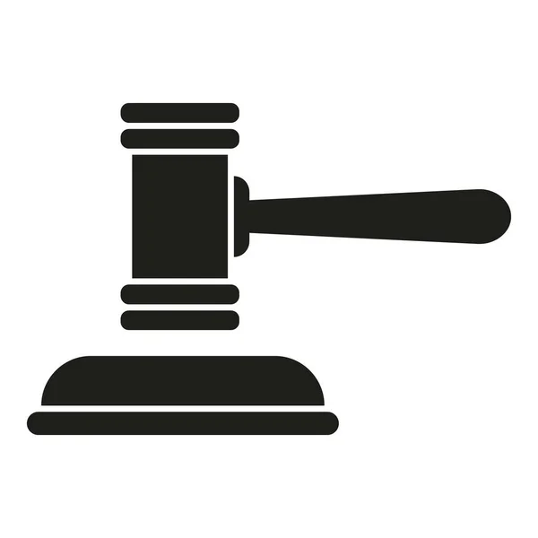 Richter Hammer Symbol Einfachen Vektor Politische Haftung Sicherheitsfinanzierung — Stockvektor