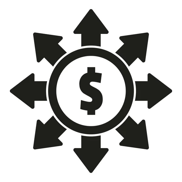 Dinero Moneda Icono Vector Simple Finanzas Empresariales Lesiones Seguridad — Archivo Imágenes Vectoriales