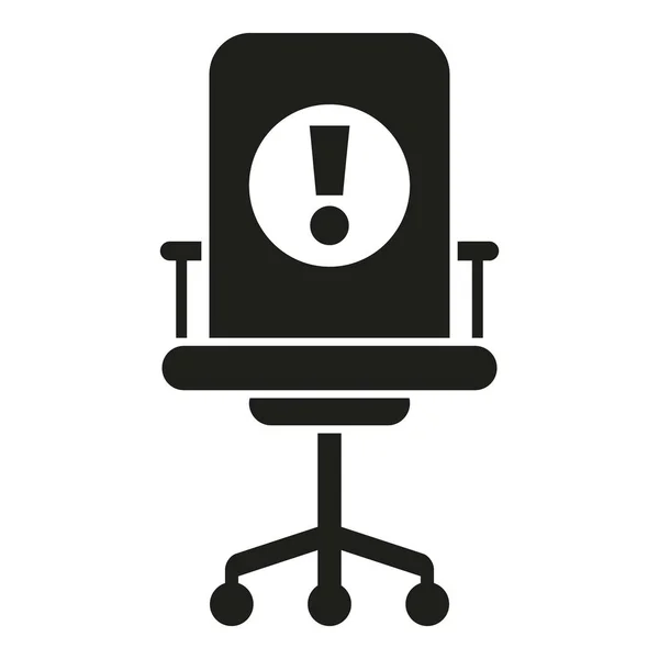 Chair Work Seat Icon Simple Vector Rush Job Computer Time — Stock Vector