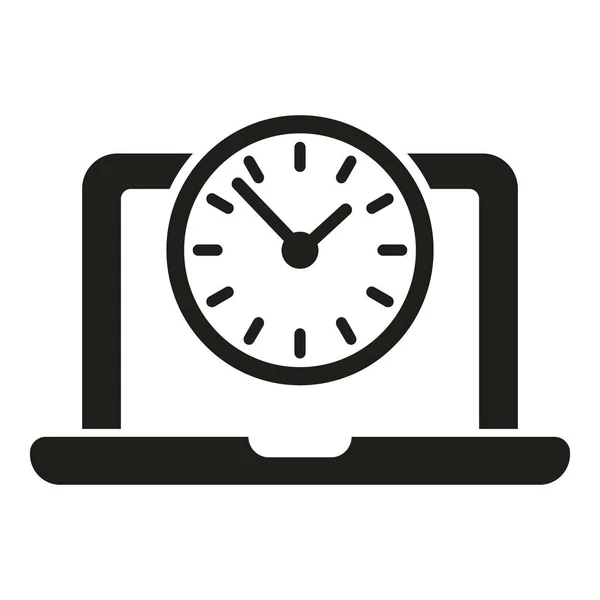 Ikon Waktu Pekerjaan Vektor Sederhana Pekerjaan Kantor Pelayanan Terlambat - Stok Vektor