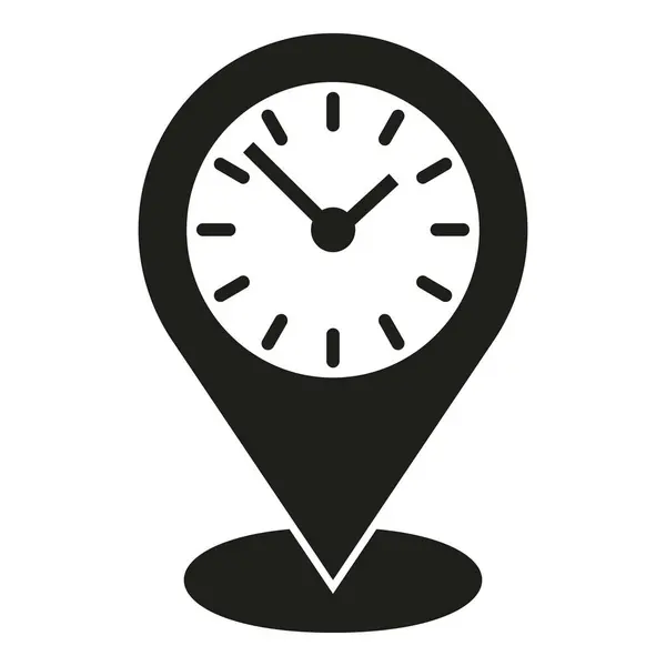 Icône Lieu Travail Vecteur Simple Homme Affaires Pression Horloge — Image vectorielle
