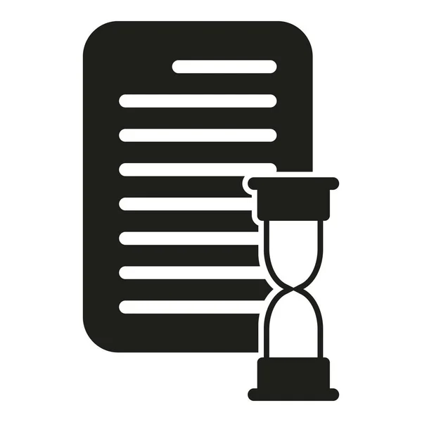 Hourglass Paper Icon Simple Vector Business Person Flexible Time — Stock Vector
