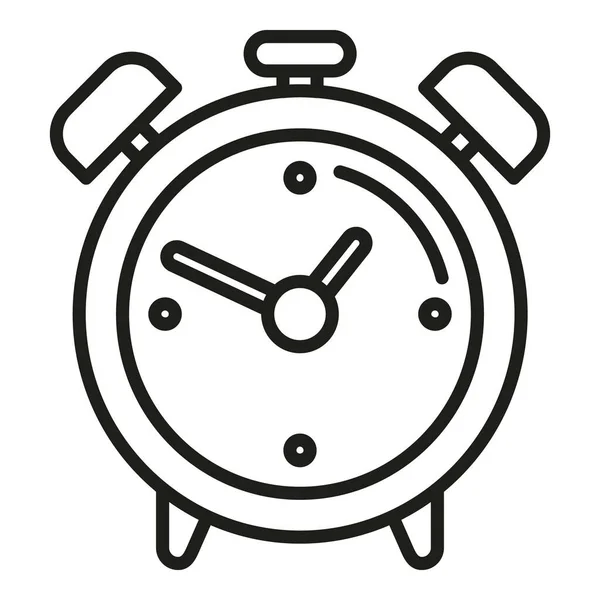 Acil Görev Alarm Saati Simgesi Ana Hatları Vektörü Için Bilgisayar — Stok Vektör