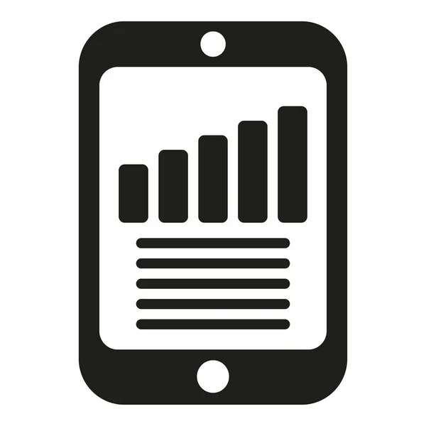 Tablet Rapporto Icona Semplice Vettore Rapporto Affari Prestazioni Digitali — Vettoriale Stock