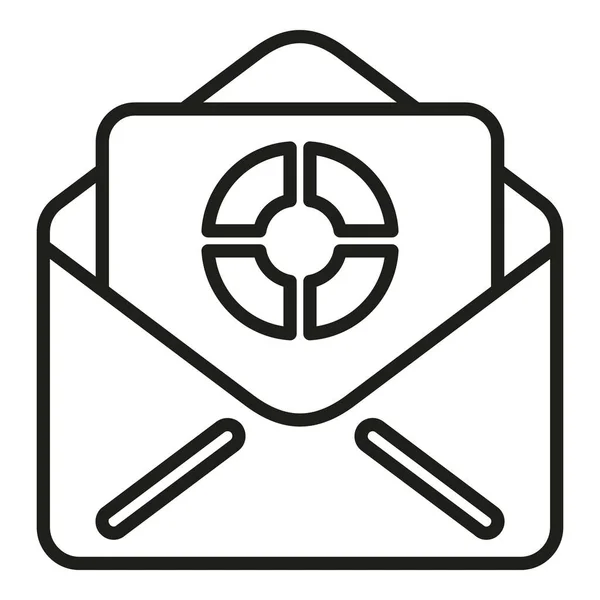 Ταχυδρομική Έρευνα Εικονίδιο Περίγραμμα Διάνυσμα Ψηφιακές Επιχειρήσεις Χρηματοπιστωτικός Όμιλος — Διανυσματικό Αρχείο