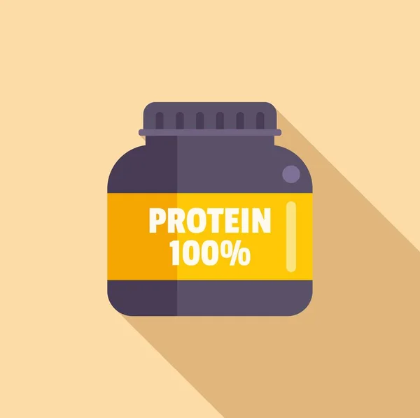 Ícone Proteína Vetor Plano Nutriente Alimentar Dieta Vitamina — Vetor de Stock