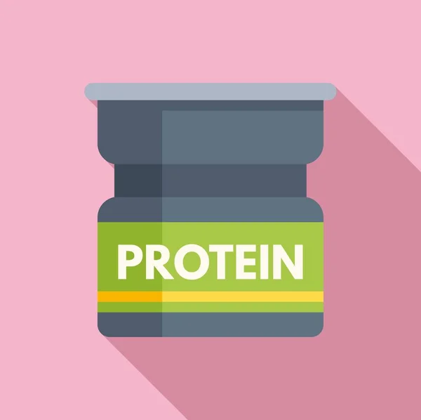 Proteinové Sklo Ikona Plochý Vektor Živiny Jídla Vitamin Zdravý — Stockový vektor
