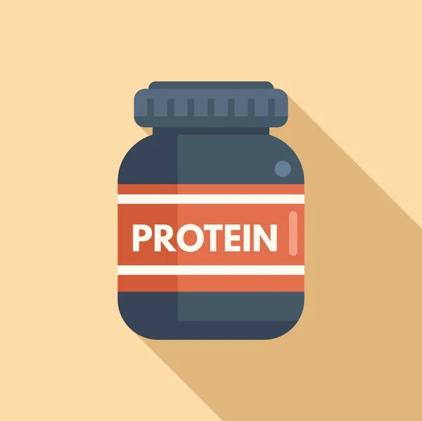 Ikona Proteinové Sklenice Plochý Vektor Výživa Zdravotní Jídlo — Stockový vektor