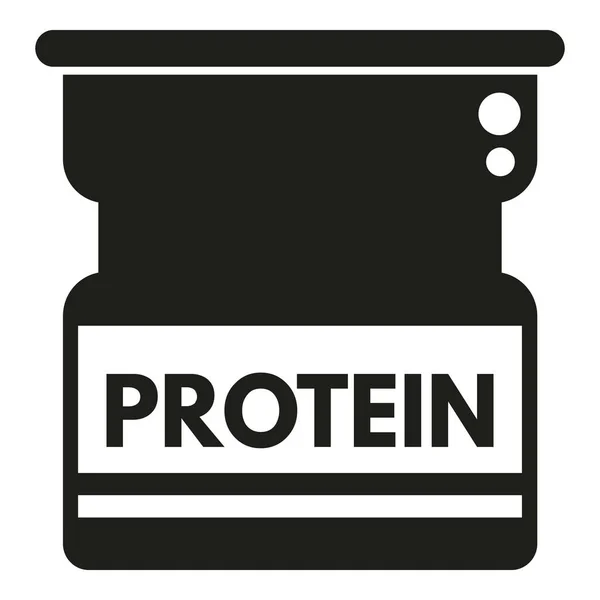 Ícone Vidro Proteína Vetor Simples Nutriente Alimentar Vitamina Saudável — Vetor de Stock