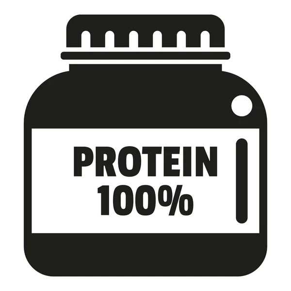 Icono Polvo Proteína Vector Simple Nutriente Alimenticio Dieta Vitamínica — Archivo Imágenes Vectoriales