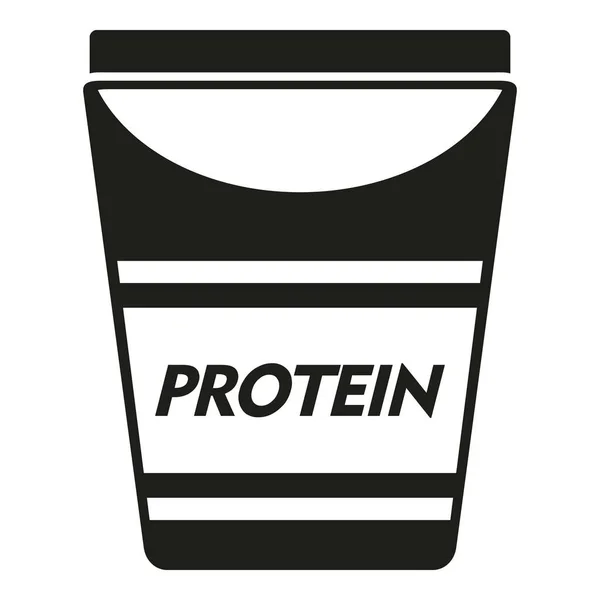 Ícone Pacote Proteína Vetor Simples Vitamina Alimentar Refeição — Vetor de Stock