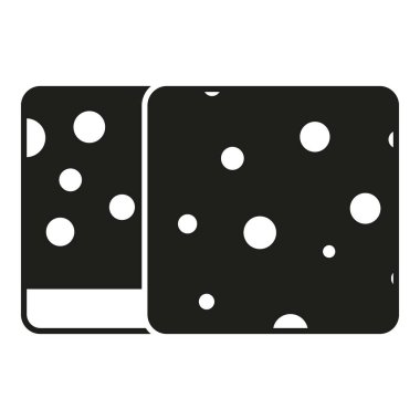 Çiftlik peyniri ikonu basit vektör. Protein yiyeceği. Sağlık dengesi