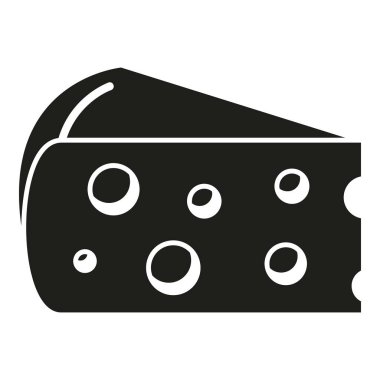 Peynir simgesi basit vektör. Yemek proteini. Yemek enerjisi