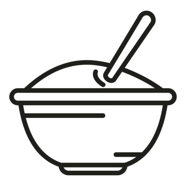 Protein gıda ikonu ana hatları vektörü. Sağlıklı beslenme. Taze enerji