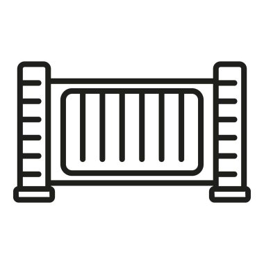 Otomatik geçit bariyeri ana hat vektörü. Ev güvenliği. Giriş denetimi