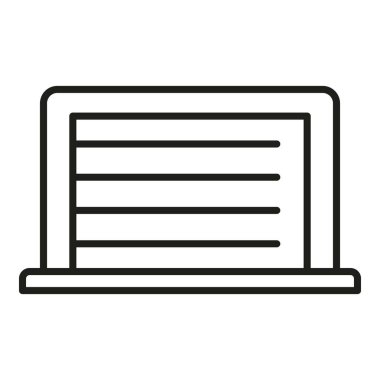 Giriş kapısı simgesi ana hatları vektörü. Otomatik giriş. Otopark denetimi