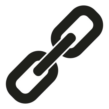 Veri zinciri simgesi basit vektörü. Şifreli dijital. Finans bitcoin