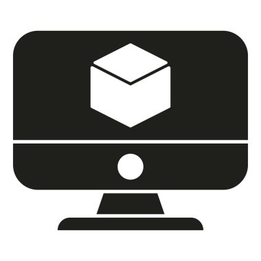 Bilgisayar engelleme simgesi basit vektör. Dijital para birimi. Finans şifrelemesi