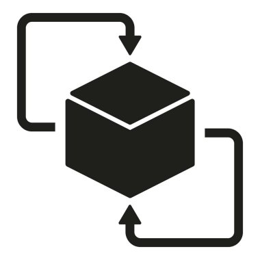 Madencilik koruma ikonu basit vektör. Dijital para birimi. Blok zinciri