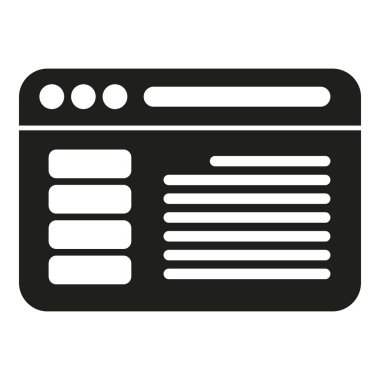 Web yazdırma simgesi basit vektör. Dijital baskı. Servis rengi