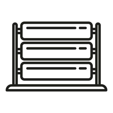 Çizici, rulo simgesi ana hat vektörü. Dijital baskı. Boya endüstrisi