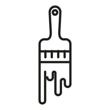 Fırça simgesi ana hatlı vektörü boya. Dijital baskı. Web ekranı