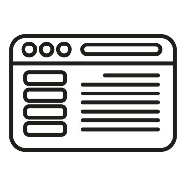 Web yazdırma simgesi ana hatlı vektörü. Dijital baskı. Servis rengi