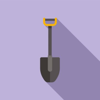 Kamp küreği ikonu düz vektör. Seyahat kampı. Aşırı etkinlik