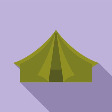 Kamp çadırı ikonu düz vektör. Seyahat ekipmanları. Orman tatili