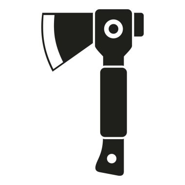 Balta simgesini basit bir vektörle kaldırın. Seyahat ekipmanları. Yürüyüş gezisi