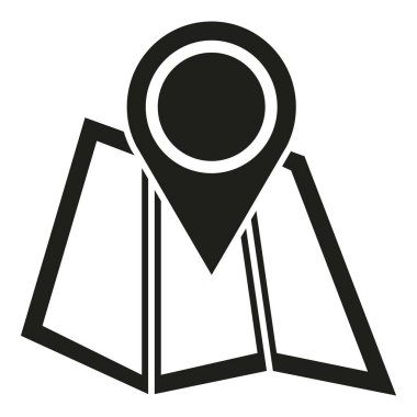 Harita simgesi basit vektörünü taşı. Seyahat ekipmanları. Yürüyüş macerası