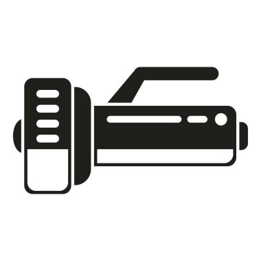 El feneri simgesi basit vektör. Yürüyüş ekipmanları. Orman tatili