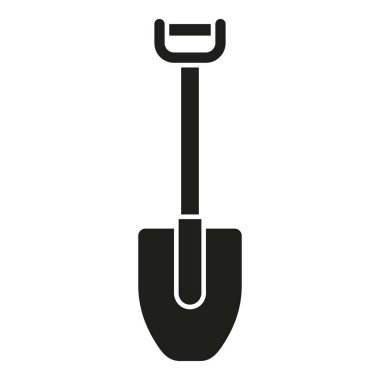 Kamp küreği simgesi basit vektör. Seyahat kampı. Aşırı etkinlik