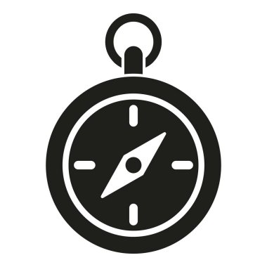 Seyahat pusula simgesi basit vektör. Trip ekipmanları. Spor tatili