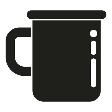 Kamp kupası simgesi basit vektör. Olağanüstü bir macera. Seyahat kampı