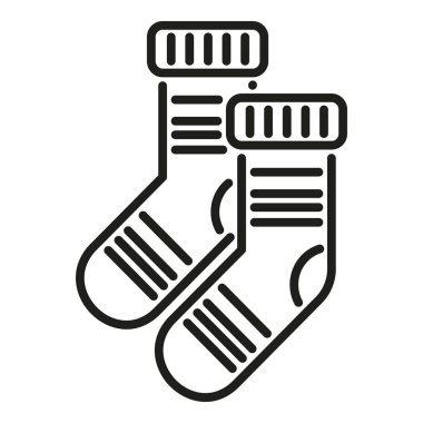 Kış çorapları ikon ana hatlarını taşıyın. Seyahat ekipmanları. Macera kampı