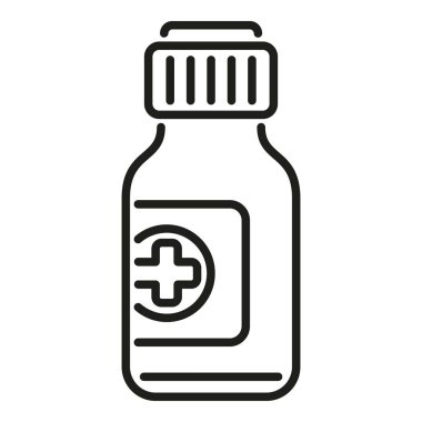 Hike medical bottle icon outline vector. Travel accessories. Forest vacation clipart