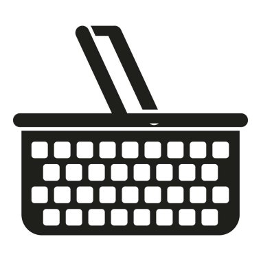 Yaz kampı ikonu basit bir vektör. Boş çanta. Tahta örgülü.