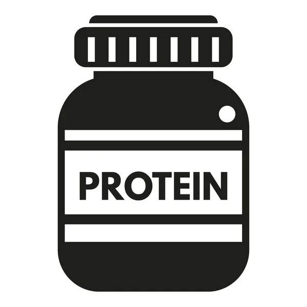 Ícone Frasco Proteína Vetor Simples Nutrição Alimentar Refeição — Vetor de Stock