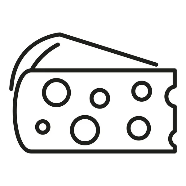Käse Symbol Umrissvektor Nahrungseiweiß Essensenergie — Stockvektor