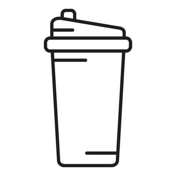 Άθλημα Εικονίδιο Shaker Διάνυσμα Περίγραμμα Πρωτεΐνη Τροφίμων Λιπαρά Άλευρα — Διανυσματικό Αρχείο