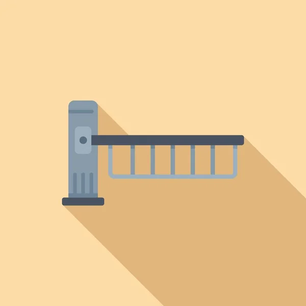 Automatische Barriere Symbol Flachen Vektor Torzaun Türsicherheit — Stockvektor