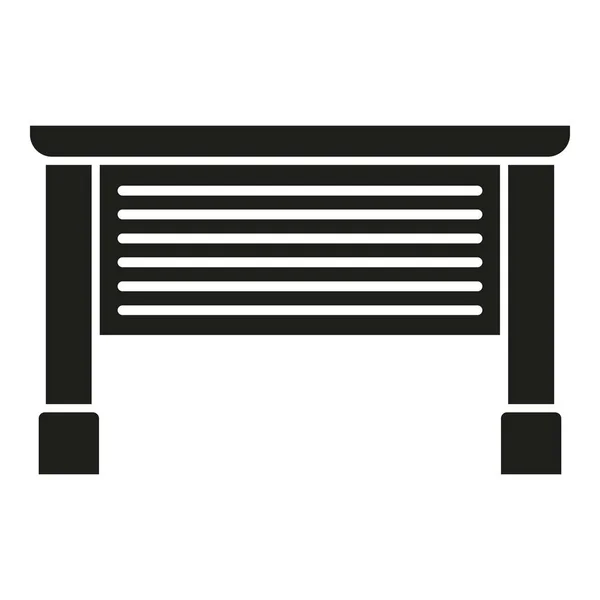 Ikona Drzwi Garażowych Prosty Wektor Automatyczna Ochrona Otwarta Ściana — Wektor stockowy