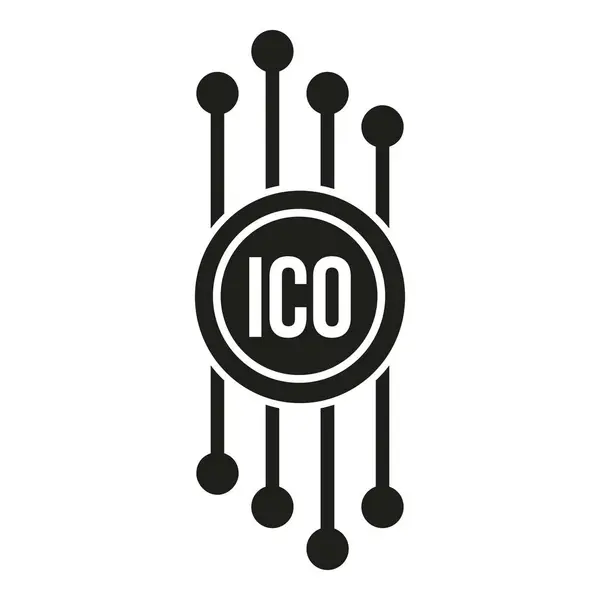 Cryptocurrency Icon Simple Vector Digital Blockchain Financial Economy — Stock Vector