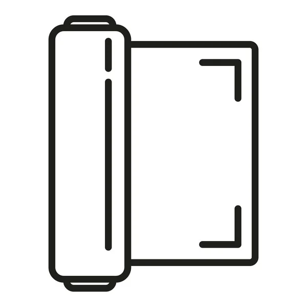 Plotter Papierrollensymbol Umrissvektor Digitaldruck Servicegeschäft — Stockvektor